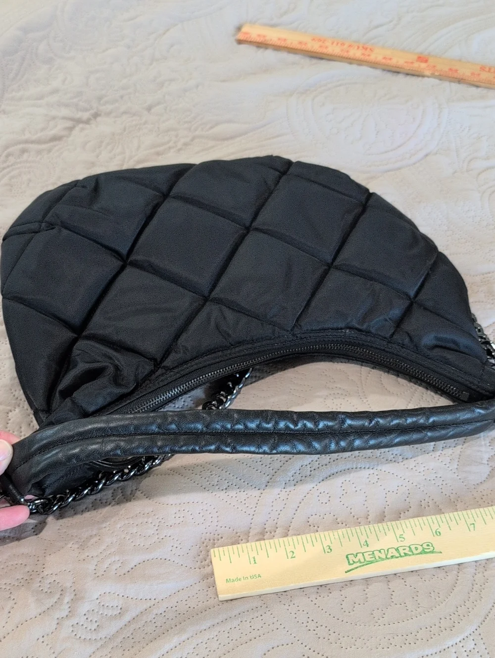 MZ Wallace Madision Shoulder Bag Black/Gunmetal